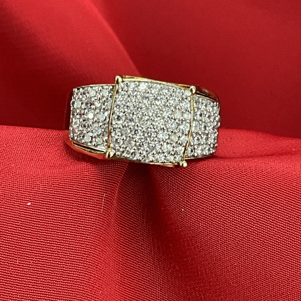 Eterno Bella Luce yellow gold vermeil over sterling silver CZ ring sz 9 NWT